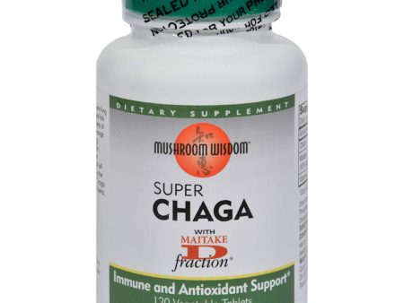 MUSHROOM WISDOM - Super Chaga - 120 Vegetable Tablets Online Sale