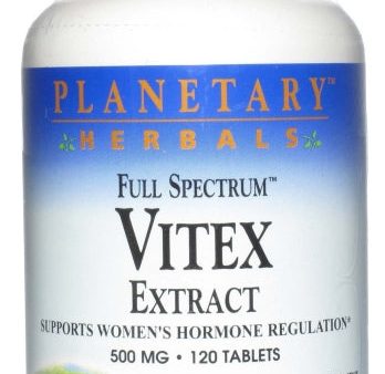 PLANETARY HERBALS - Vitex Extract Full Spectrum 500 mg - 120 Tablets Online Sale