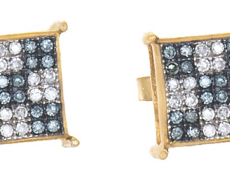 7mm 14k Gold Two-Tone .25ct Diamond Stud Earrings Online