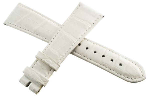 LOCMAN WOMENS 22MM WHITE ALLIGATOR LEATHER WATCH BAND STRAP on Sale