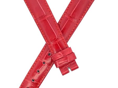 16mm LOCMAN RED ALLIGATOR LEATHER WOMEN S WATCH BAND 16R Online Hot Sale