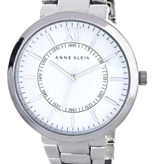 Anne Klein Womens White Dial Metal Bracelet Watch AK 1555WTSV Discount