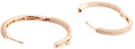 18k Rose Gold Plated Cubic Zirconia Round Hoop Women s Silver Earrings Fashion