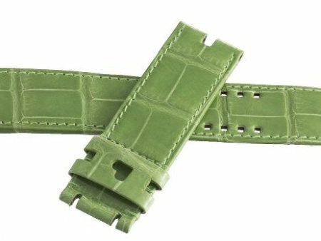 Genuine Roger Dubuis 22mm Long Lime Green Crocodile Watch Band Strap For Sale