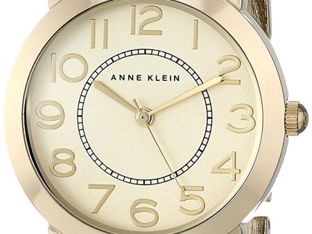 Anne Klein AK 1790CHGB Gold Tone Dial Gold Tone Stainless Steel Women s Watch For Sale