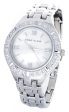 AK Anne Klein Crystals Bezel Mother of Pearl Dial Women s Watch AK 1703MPSV For Discount