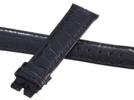 18mm x 16mm Women s Black Alligator Watch Band Strap Cheap