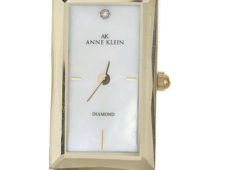 Anne Klein 10 8427 Diamond White Mop Dial Brushed Two-Tone Women s Watch For Cheap