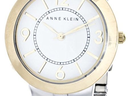 Anne Klein AK 1761WTTT White Dial Stainless Steel Women s Watch Online Hot Sale