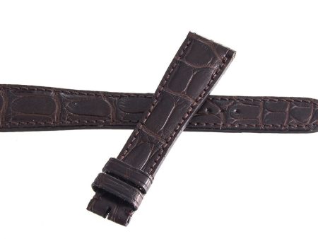 Genuine Roger Dubuis 18mm Long Dark Brown Crocodile Watch Band Strap on Sale