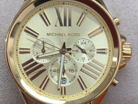 Michael Kors Womens Chronograph Gold-tone Stainless Steel Bracelet Watch MK5711 Online Hot Sale